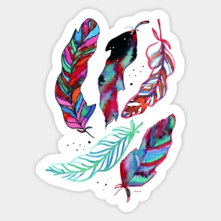 Watercolor feathers Sticker